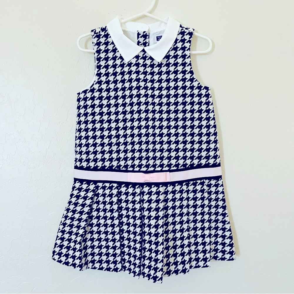Janie and Jack Houndstooth Dress with White Collar
